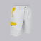 Bermuda multibolsillos elástica unisex Arce. Color blanco/amarillo.