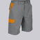 Bermuda multibolsillos elástica unisex Arce. Color gris/naranja.