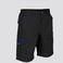 Bermuda multibolsillos elástica unisex Arce. Color negro/marino.