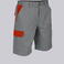 Bermuda multibolsillos elástica unisex Arce. Color gris/rojo.