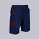 Bermuda multibolsillos elástica unisex Arce. Color marino/burdeos.