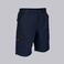 Bermuda multibolsillos elástica unisex Arce. Color azul navynegro.