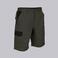 Bermuda multibolsillos elástica unisex Arce. Color verde caquinegro.