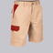 Bermuda multibolsillos elástica unisex Arce. Color beige/burdeos.