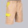 Bermuda multibolsillos elástica unisex Arce. Color beige/amarillo.