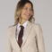 Americana mujer Linen. Color beige.