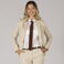 Americana mujer Linen. Color beige.