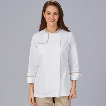 Chaqueta cocina manga larga combinada reciclada mujer Anaya