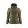 Chaqueta de invierno acolchada con capucha reciclada mujer Woodlake Woman. Color moss green.
