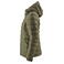 Chaqueta de invierno acolchada con capucha reciclada mujer Woodlake Woman. Color moss green.