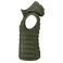 Chaleco acolchado con capucha reciclado mujer Woodlake Heights Vest Woman. Color moss green.