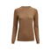 Jersey punto estructurado sostenible mujer Scarsdale Sweater Woman. Color gris rayado en blanco.