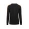 Jersey punto estructurado sostenible mujer Scarsdale Sweater Woman. Color negro.
