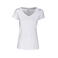 Camiseta cuello pico ecológica mujer Whailford Woman. Color blanco.