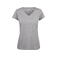Camiseta cuello pico ecológica mujer Whailford Woman. Color gris.