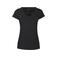 Camiseta cuello pico ecológica mujer Whailford Woman. Color negro.