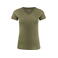 Camiseta cuello pico ecológica mujer Whailford Woman. Color moss green.