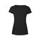 Camiseta cuello pico ecológica mujer Whailford Woman. Color negro.