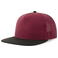 Gorra visera plana reciclada Bank five-s. Color negro burdeos.