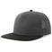 Gorra visera plana reciclada Bank five-s. Color gris oscuro negro.