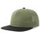 Gorra visera plana reciclada Bank five-s. Color negro oliva.