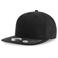 Gorra visera plana reciclada James. Color negro.