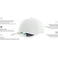 Gorra beisbol reciclada Atsanc. Color blanco.