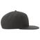 Gorra visera plana reciclada Snap back-s. Color gris oscuro.