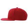Gorra visera plana reciclada Snap back-s. Color rojo.