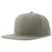 Gorra visera plana reciclada Snap back-s. Color gris.