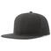 Gorra visera plana reciclada Snap back-s. Color gris oscuro.