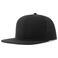 Gorra visera plana reciclada Snap back-s. Color negro.