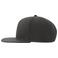 Gorra visera plana reciclada Snap back-s. Color gris oscuro.