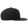 Gorra visera plana reciclada Snap back-s. Color negro.