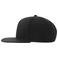 Gorra visera plana reciclada Snap back-s. Color negro.