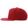 Gorra visera plana reciclada Snap five-s. Color rojo.