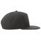 Gorra visera plana reciclada Snap five-s. Color gris oscuro.