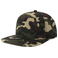 Gorra visera plana reciclada Snap five-s. Color camuflaje/negro.