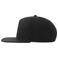 Gorra visera plana reciclada Snap five-s. Color negro.