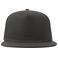 Gorra visera plana reciclada Snap five-s. Color gris oscuro.