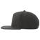 Gorra visera plana reciclada Snap five-s. Color gris oscuro.
