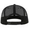 Gorra visera plana reciclada Snap mesh-s. Color gris oscuro negro.
