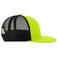 Gorra visera plana reciclada Snap mesh-s. Color amarillo negro.