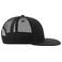 Gorra visera plana reciclada Snap mesh-s. Color negro negro.