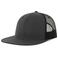 Gorra visera plana reciclada Snap mesh-s. Color gris oscuro negro.