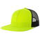 Gorra visera plana reciclada Snap mesh-s. Color amarillo negro.