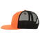 Gorra visera plana reciclada Snap mesh-s. Color naranja negro.