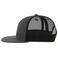 Gorra visera plana reciclada Snap mesh-s. Color gris oscuro negro.