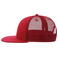 Gorra visera plana reciclada Snap mesh-s. Color rojo rojo.