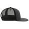 Gorra visera plana reciclada Snap mesh-s. Color gris oscuro negro.